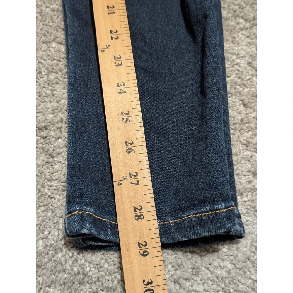 Kancan Signature Womens Jeans‎ Size 28 Dark Wash High Rise Button Fly Ripped